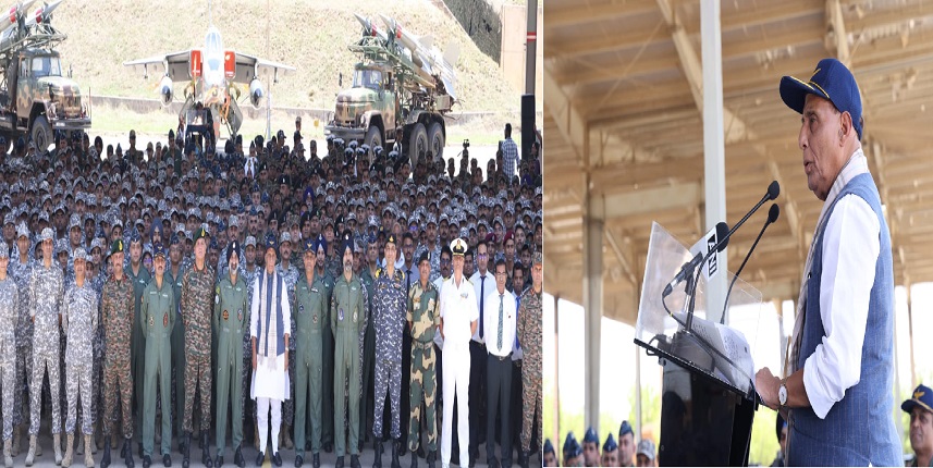 भुज एयरबेस से रक्षा मंत्री राजनाथ सिंह का सख्त संदेश: 