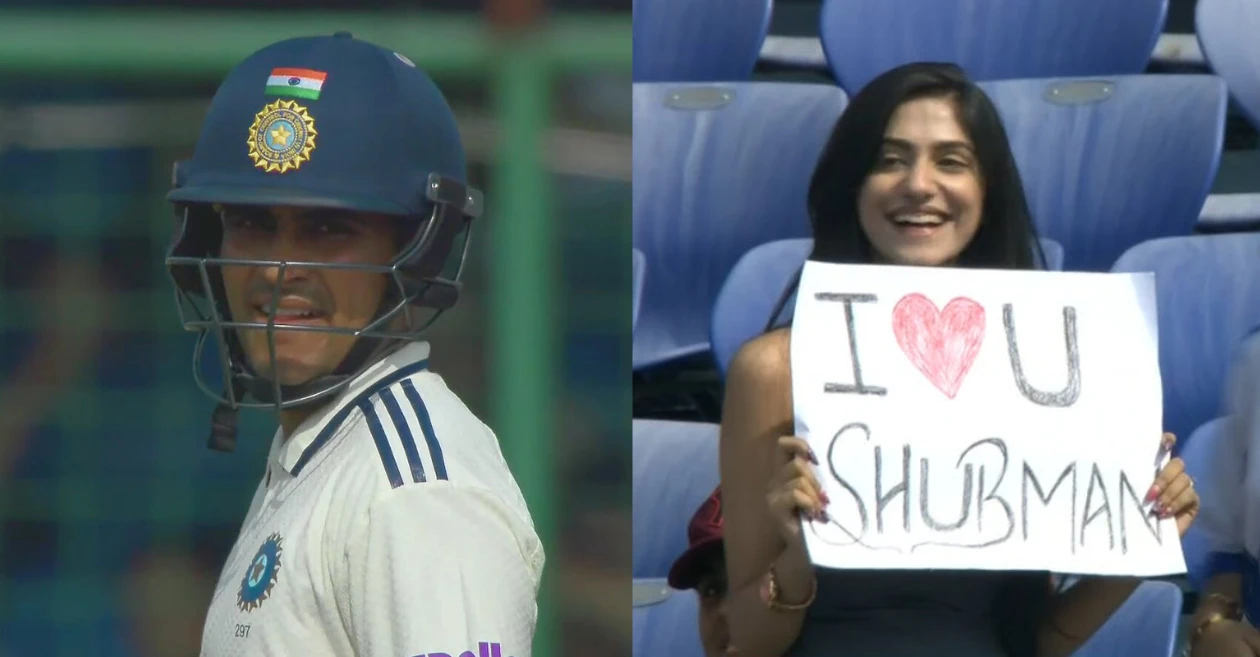 “‘I Love You Shubman!’—स्टेडियम में महिला फैन ने किया गिल को प्यार का इजहार, सोशल मीडिया पर मचा धमाल” "‘I Love You Shubman!’—स्टेडियम में महिला फैन ने किया गिल को प्यार का इजहार, सोशल मीडिया पर मचा धमाल"