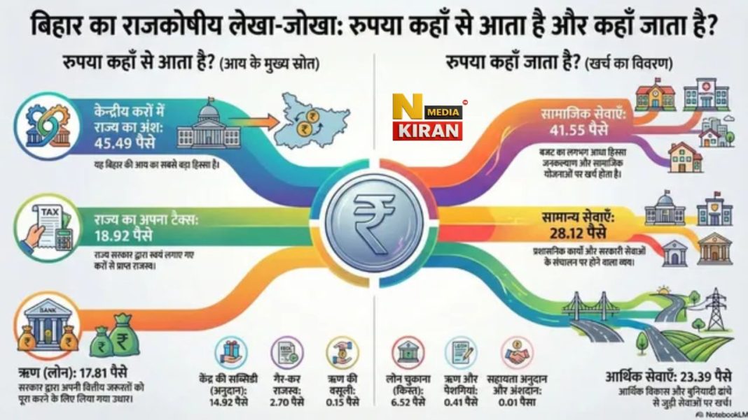 Bihar Budget 2026: एक रुपये से समझें पूरा हिसाब-किताब, कहां से आता है पैसा और कहां होता है खर्च