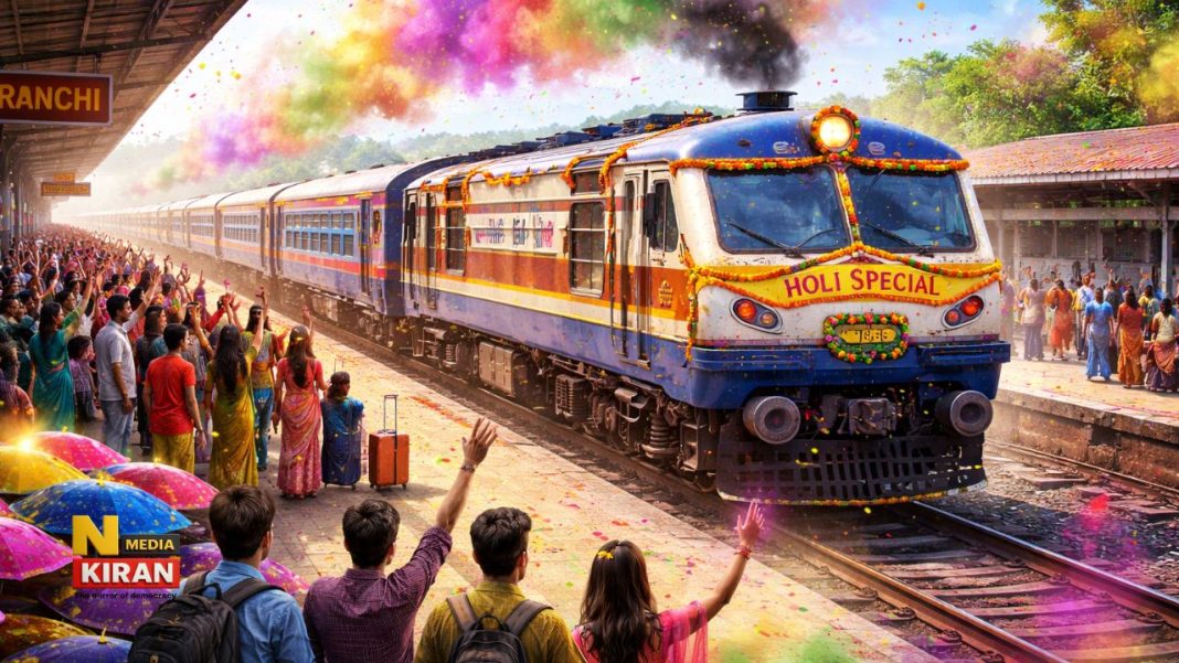 Holi Special Train 2026 Ranchi: रांची से दिल्ली जाने वालों के लिए खुशखबरी! 25 मार्च को चलेगी अतिरिक्त ट्रेन, लेकिन ये ट्रेनें रहेंगी रद्द, सफर से पहले जरूर पढ़ें Holi Special Train 2026 Ranchi