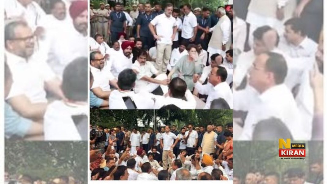 Rahul Gandhi: पीएम आवास के बाहर राहुल-खरगे का धरना, हाथों में हथकड़ी बांधकर जताया विरोध, केंद्रीय मंत्री ने की मनाने की कोशिश Rahul Gandhi