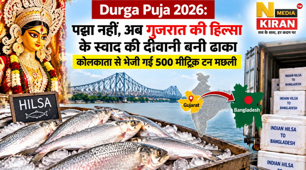 Durga Puja 2026: बांग्लादेश में बढ़ी भारतीय हिल्सा की डिमांड, गुजरात की मछली बनी पहली पसंद; 500 मीट्रिक टन भेजी गई Durga Puja 2026: बांग्लादेश में बढ़ी भारतीय हिल्सा की डिमांड, गुजरात की मछली बनी पहली पसंद; 500 मीट्रिक टन भेजी गई