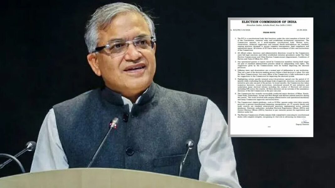 Election Commission: SIR पर मतभेद के आरोपों पर चुनाव आयोग की सफाई, 8 प्वाइंट्स में कहा- अलग-अलग राय होना सामान्य बात Election Commission