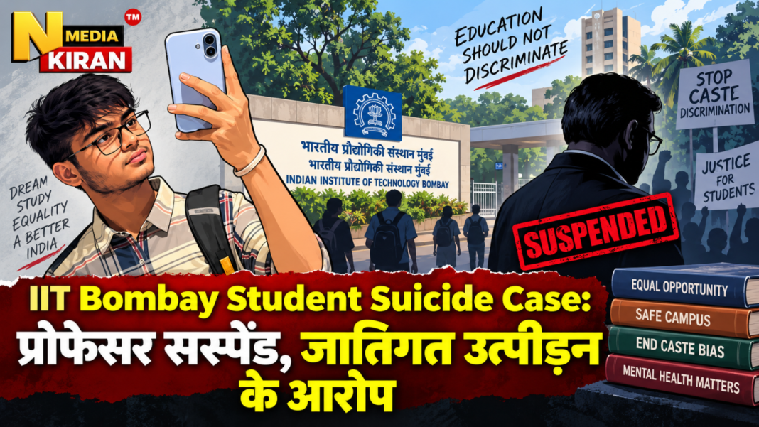 IIT Bombay Student Suicide Case: प्रोफेसर सस्पेंड, जातिगत उत्पीड़न के आरोप, जानें पूरा विवाद IIT Bombay Student Suicide Case: प्रोफेसर सस्पेंड, जातिगत उत्पीड़न के आरोप, जानें पूरा विवाद