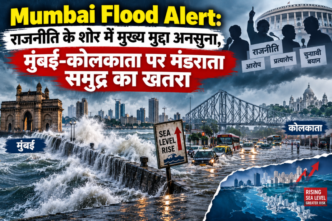 Mumbai Flood Alert: राजनीति के शोर में मुख्य मुद्दा अनसुना, मुंबई-कोलकाता पर मंडराता समुद्र का खतरा Mumbai Flood Alert: राजनीति के शोर में मुख्य मुद्दा अनसुना, मुंबई-कोलकाता पर मंडराता समुद्र का खतरा