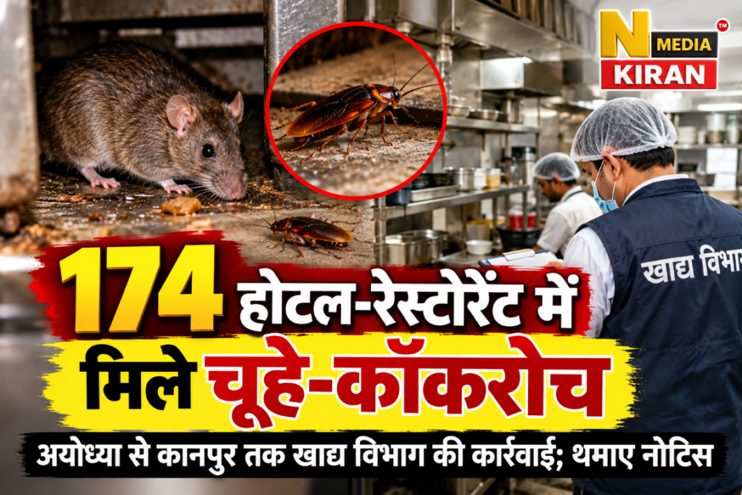 74 होटल-रेस्टोरेंट में मिले चूहे-कॉकरोच, खाद्य विभाग की कार्रवाई; थमाए नोटिस 74 होटल-रेस्टोरेंट में मिले चूहे-कॉकरोच, खाद्य विभाग की कार्रवाई; थमाए नोटिस