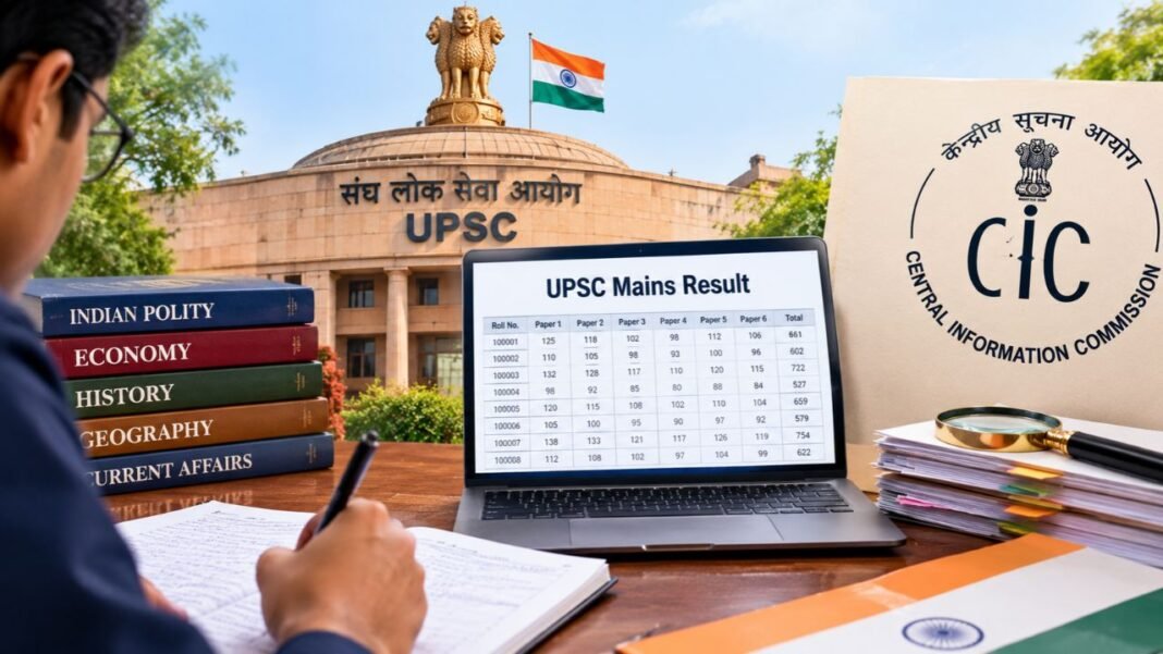 UPSC Mains के पेपरवाइज मार्क्स फिर होंगे सार्वजनिक! CIC का आदेश, 2018-2023 तक के अंक देने के निर्देश UPSC Mains