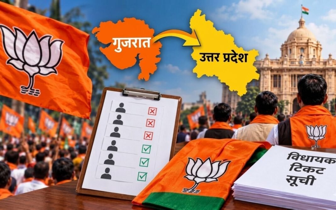 UP Politics: यूपी में BJP का गुजरात वाला दांव, विधायकों के टिकट पर क्या होने जा रहा है बड़ा बदलाव? UP Politics