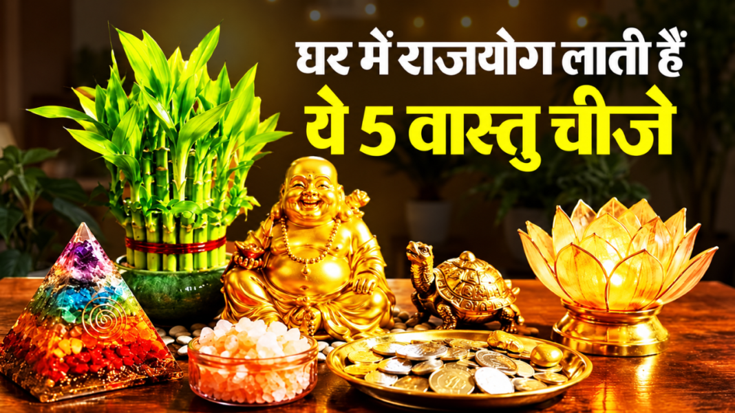 Vastu Tips: घर में राजयोग ऊर्जा जगाने के लिए वास्तु शास्त्र में बताई गईं पांच पवित्र वस्तुएं Vastu Tips: Five Vastu objects for a prosperous home